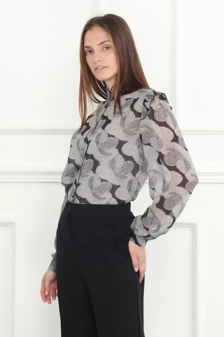 Abstract Floral Print Blouse In >ZERO DEGREES CELCIUS Sale