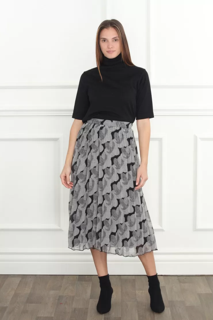 Abstract Floral Print Skirt In >ZERO DEGREES CELCIUS Shop