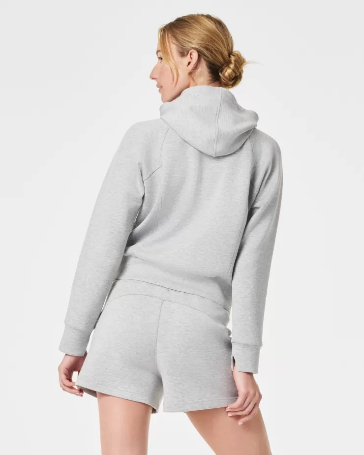 AirEssentials Full Zip Hoodie In Light Heather >SPANX Store