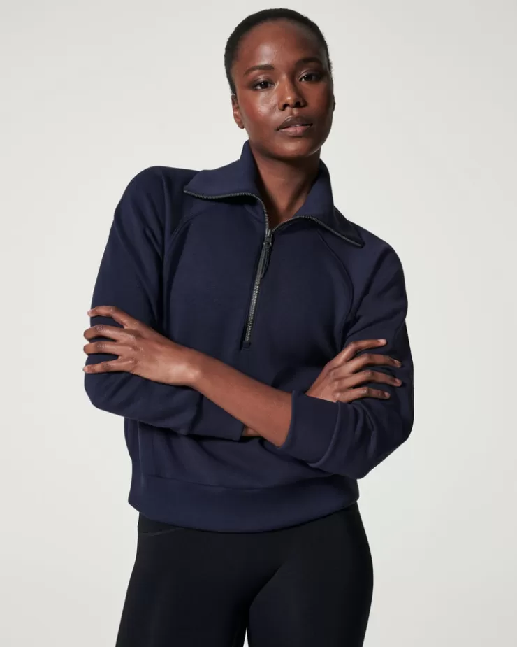 AirEssentials Half-Zip Pullover In Navy>SPANX Flash Sale