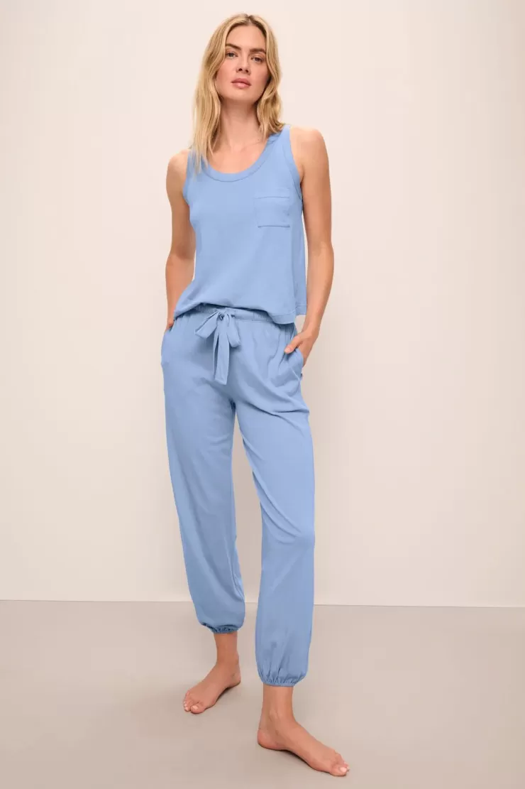 Aloe Infused Tee And Pant Pajama Set In Blue>EBERJEY Discount