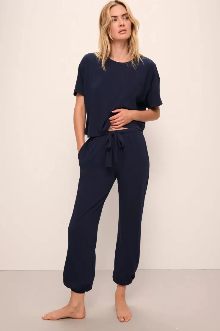 Aloe Infused Tee And Pant Pajama Set In >EBERJEY Store