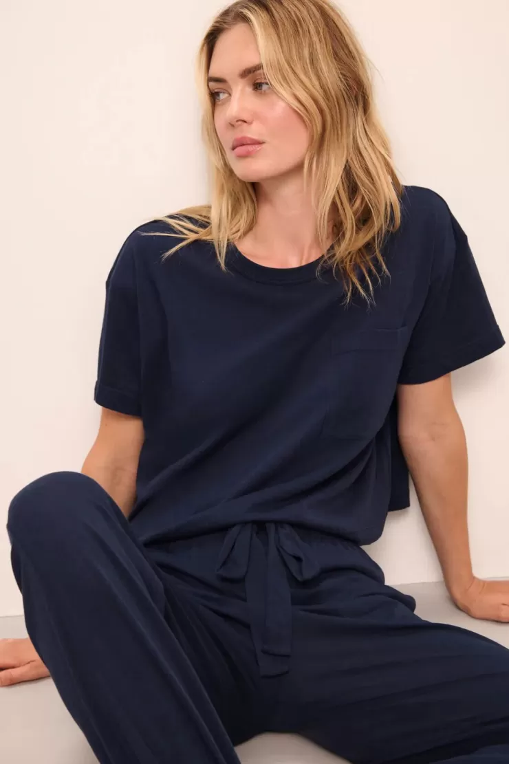 Aloe Infused Tee And Pant Pajama Set In >EBERJEY Store