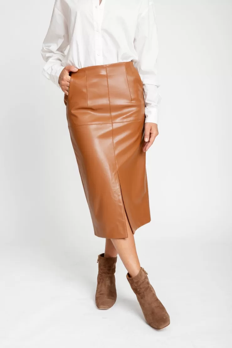 Ava Vegan Leather Pencil Skirt In >BURGESS Best