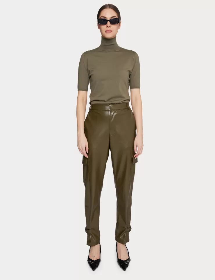 Bella Vegan Leather Cargo Joggers In >AMANDA MARIA Best Sale