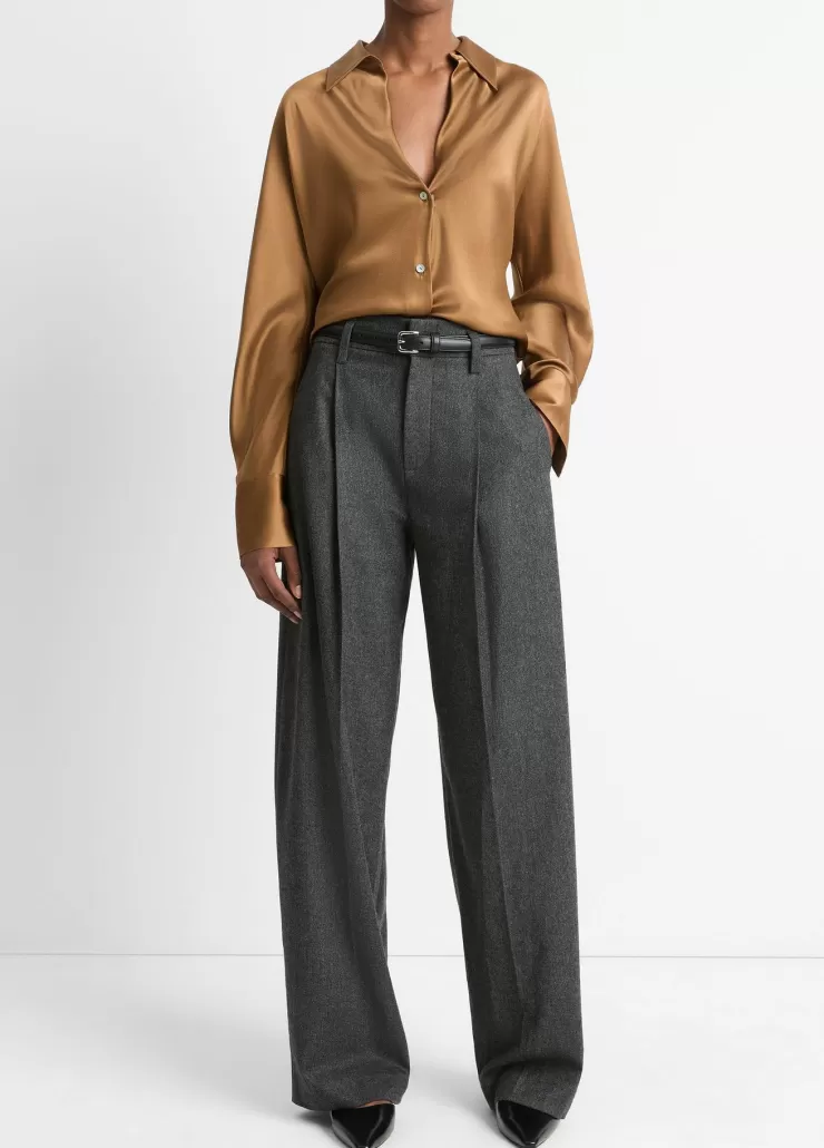 Bias Long Sleeve Blouse In >VINCE Clearance