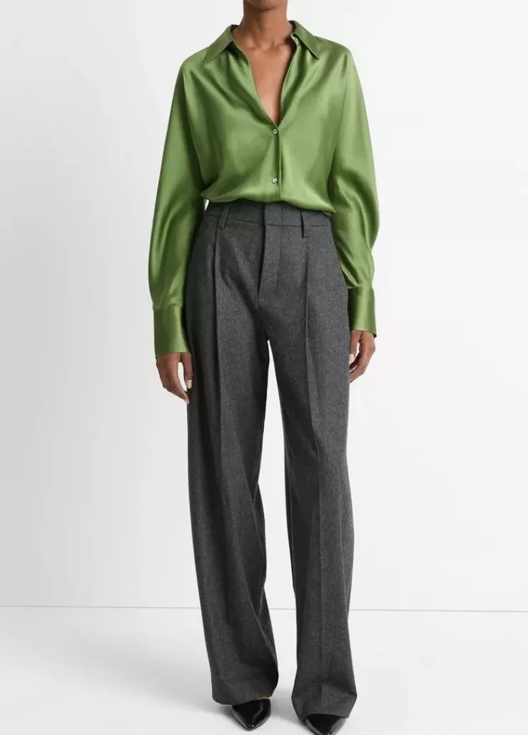 Bias Long Sleeve Blouse In >VINCE Outlet