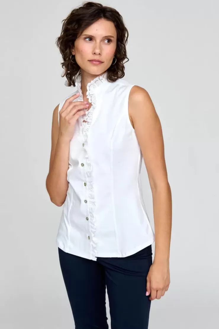 Camisa Olvera Blouse In Blanco>BARILOCHE Online