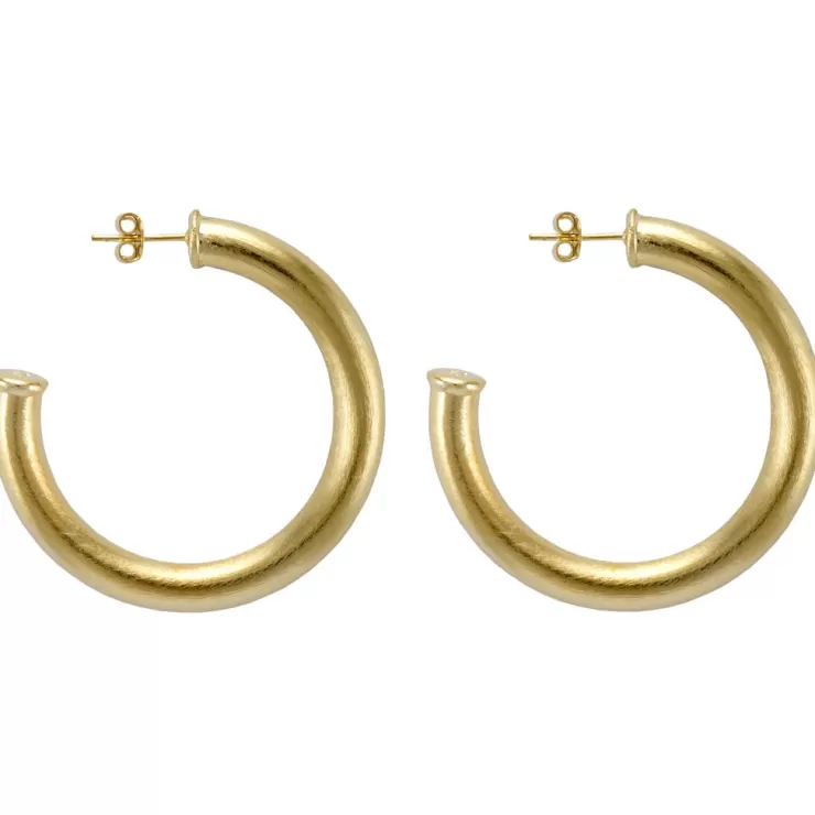 Chantal Hoops Earrings In Gold>SHEILA FAJL New