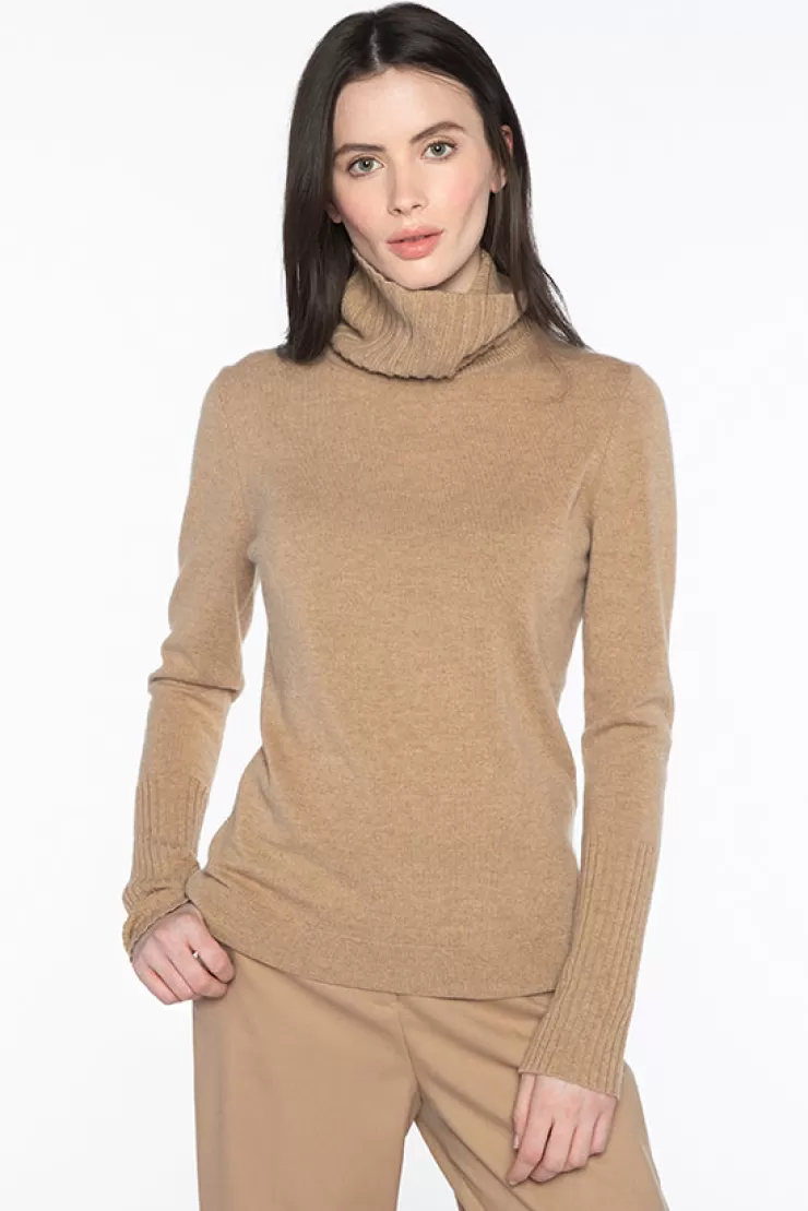 Chunky Trim T-Neck Sweater In >KINROSS CASHMERE Best