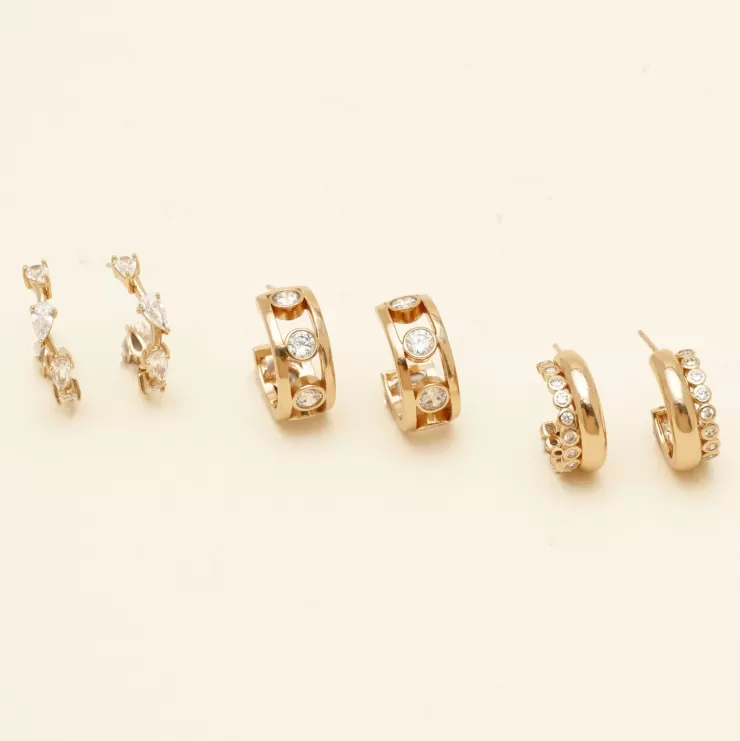 Crystal Hoops Gift Set In Gold>MIGNONNE GAVIGAN Best Sale