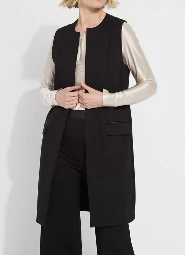 Denver Ponte Sleeveless Coat In Black>LYSSE Outlet