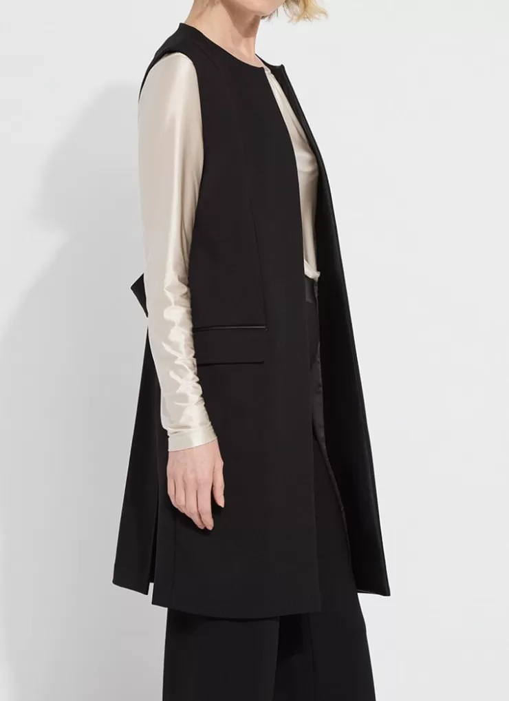 Denver Ponte Sleeveless Coat In Black>LYSSE Outlet