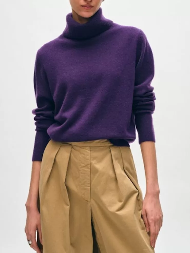 Essential Turtleneck Sweater In >WHITE AND WARREN Sale