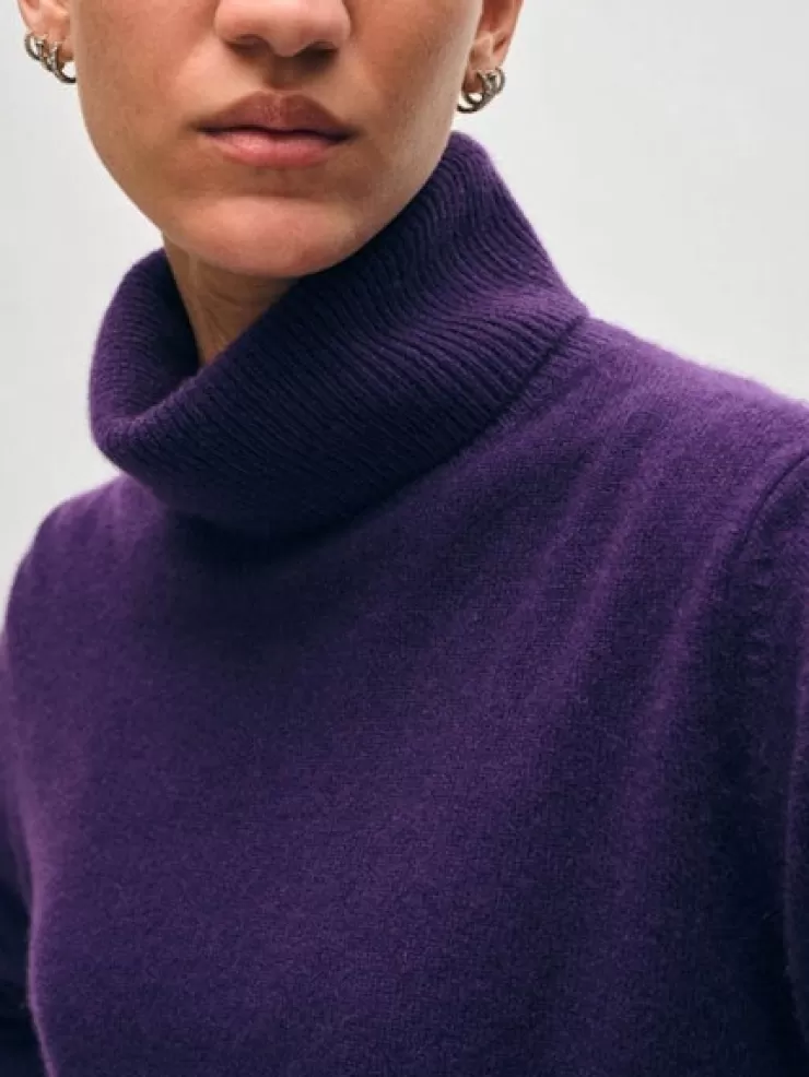 Essential Turtleneck Sweater In >WHITE AND WARREN Sale