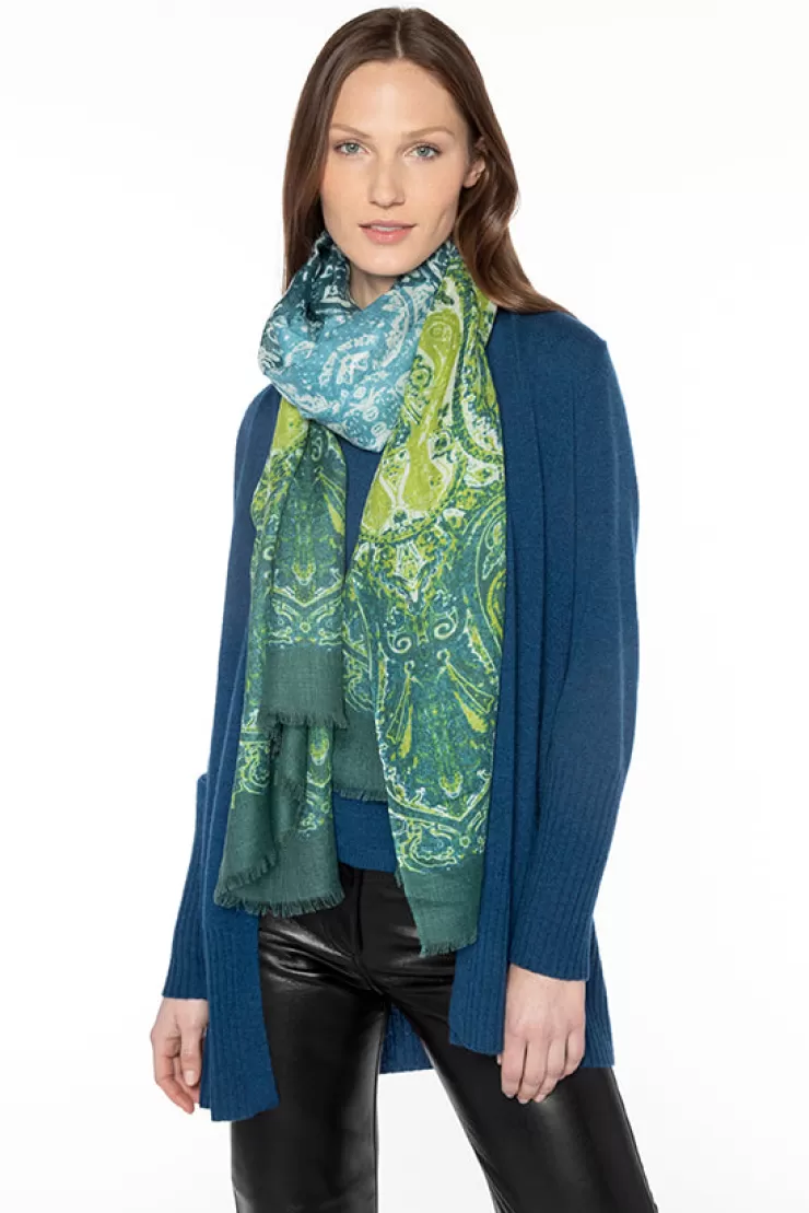 Faded Paisley Scarf In >KINROSS CASHMERE Cheap