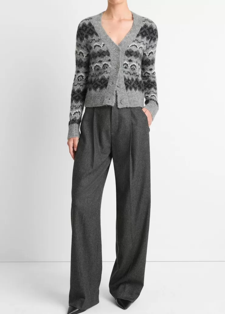 Fair Isle Cardigan In Heather >VINCE Sale