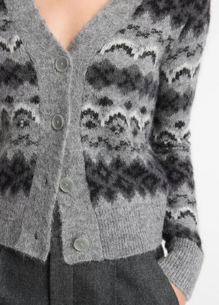 Fair Isle Cardigan In Heather >VINCE Sale