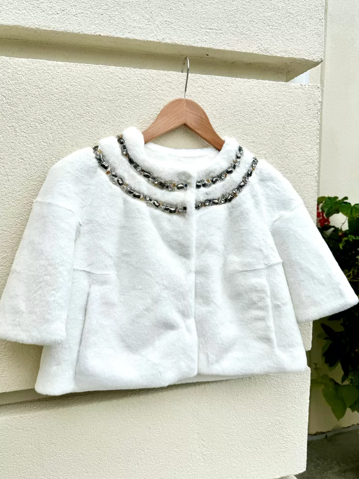 Faux Mink Crystal Bolero In >GLAMOURPUSS Clearance
