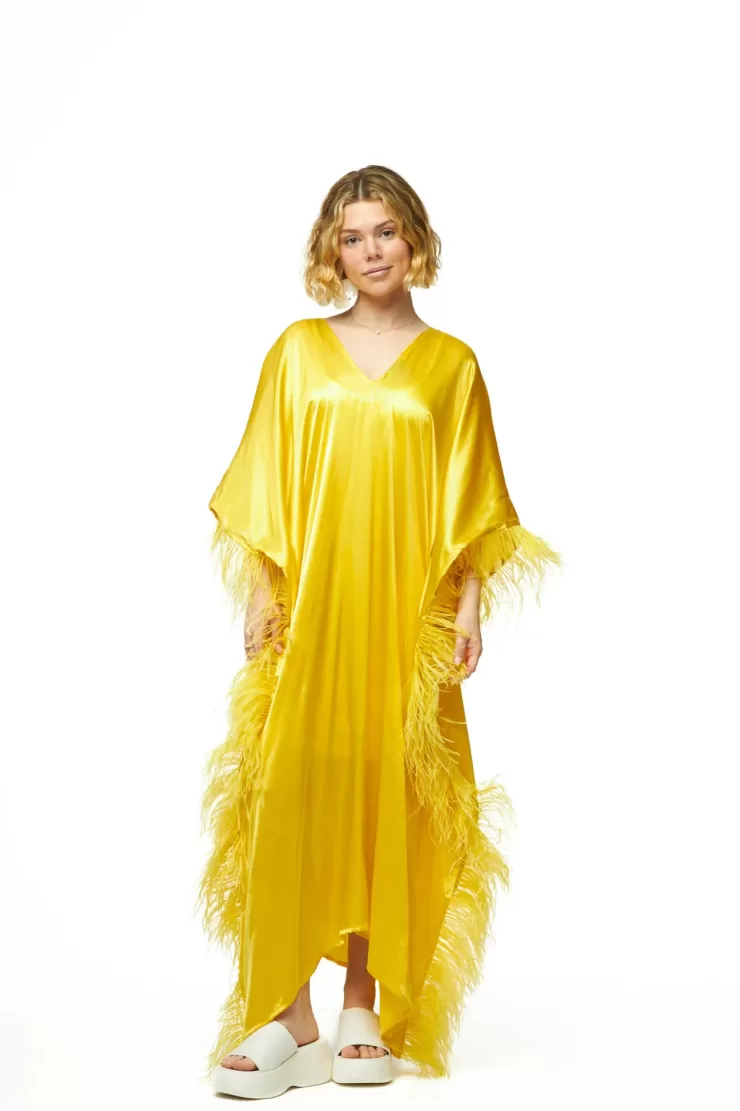 Firenze Feathers Caftan In >TELA MERCANTILE Online