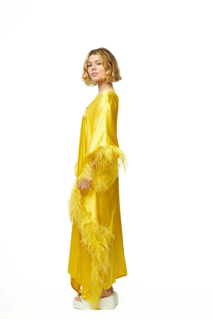 Firenze Feathers Caftan In >TELA MERCANTILE Online