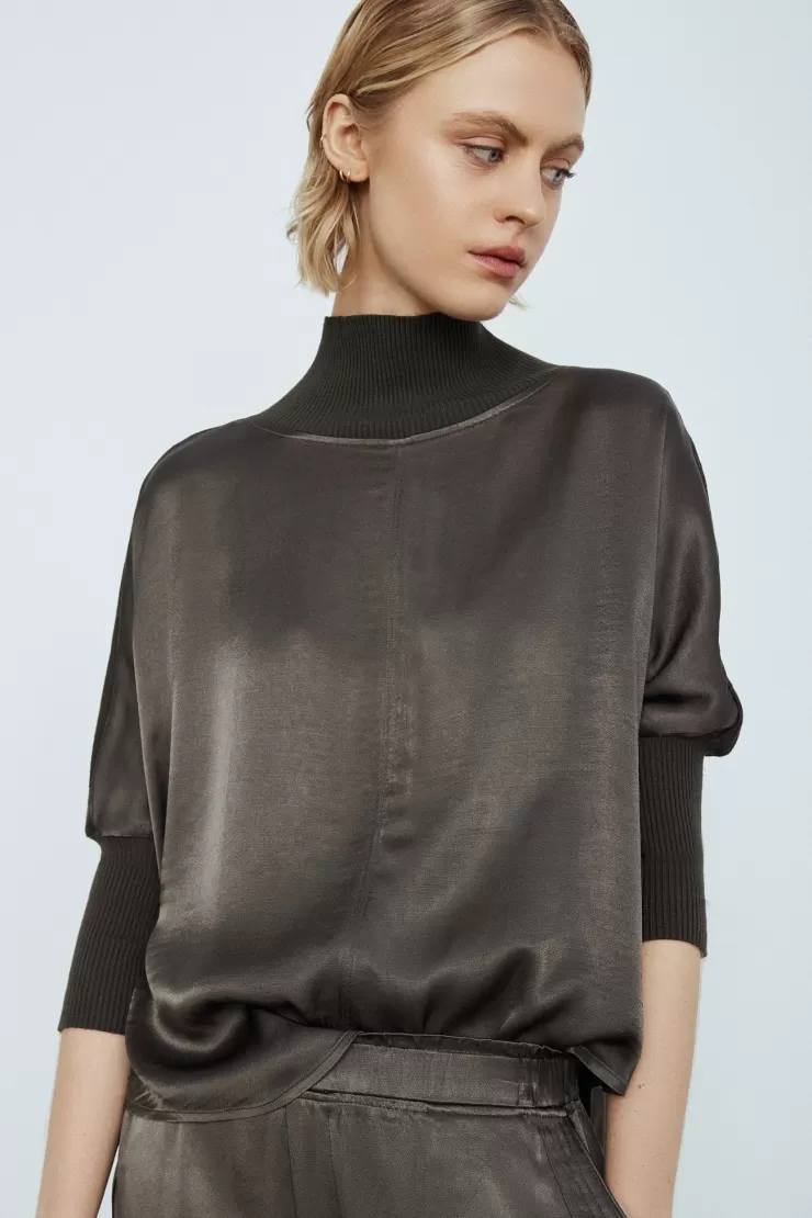 Flynn Long Sleeve Mixed Top In >MELISSA NEPTON Discount