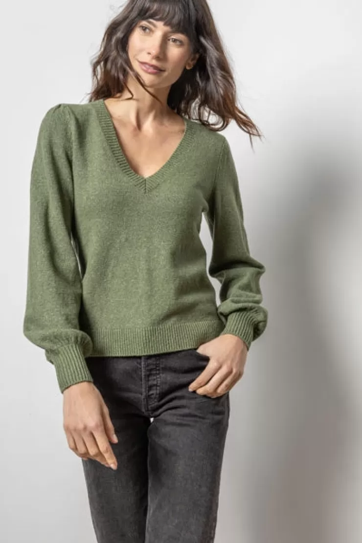 Full Sleeve V-Neck Sweater In >LILLA P Best Sale