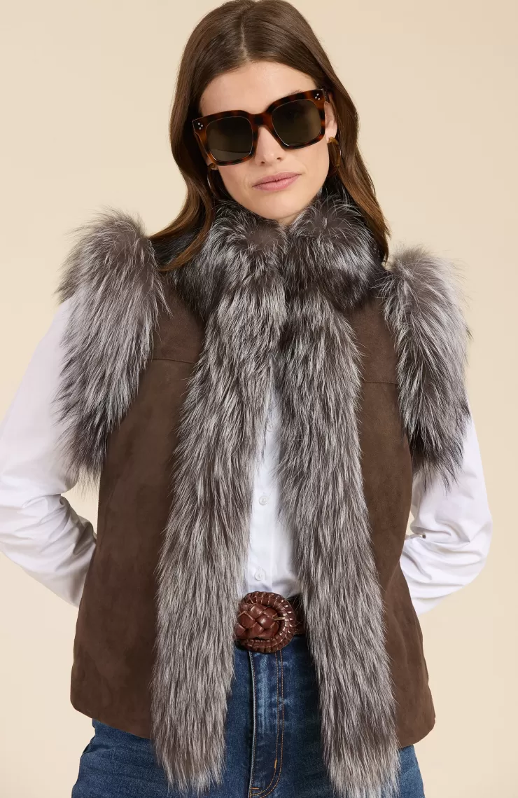 Fur Suede Vest In >TYLER BOE Sale