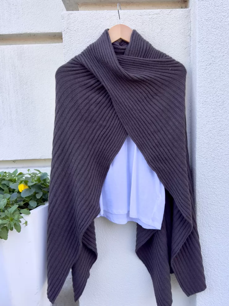 Hybrid Ribbed Cape In >AUTUMN CASHMERE Cheap