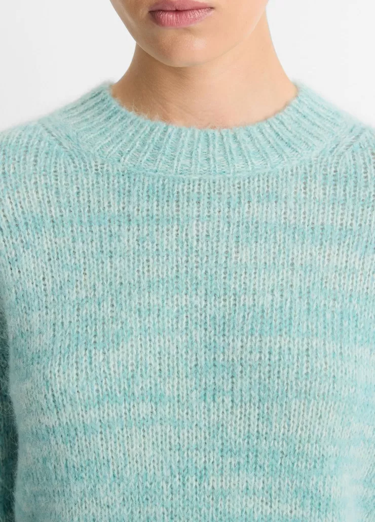 Italian Marled Alpaca-Blend Crew Neck Sweater In >VINCE Online