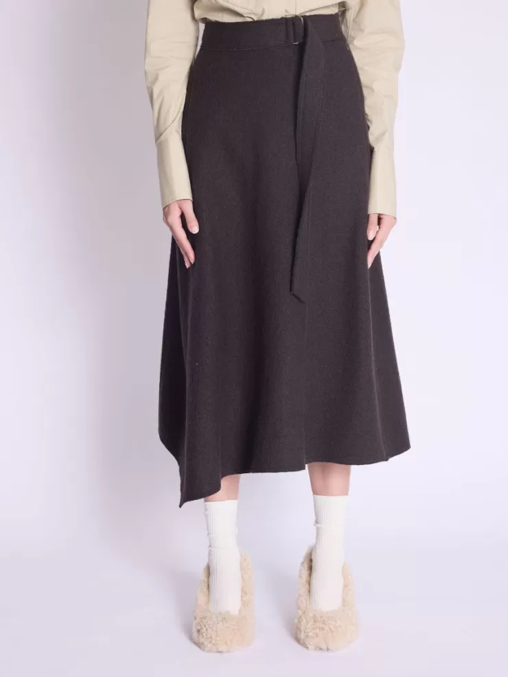 Janka Trapeze Belted Midi Skirt In >BERENICE PARIS Cheap