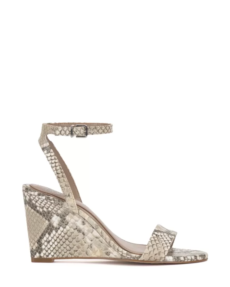 Jefany Wedge Sandal In Snake Light Taupe>VINCE CAMUTO Cheap