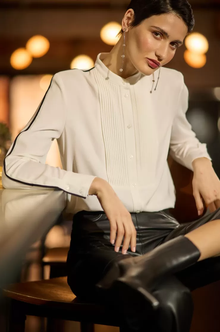 Josephine Tux Blouse In White>LYSSE Online