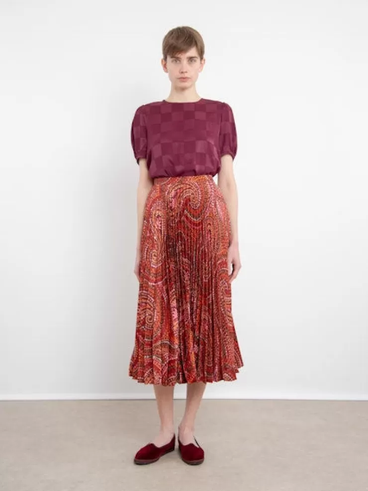 Kim Skirt In Paisley Dotted>SALONI Cheap