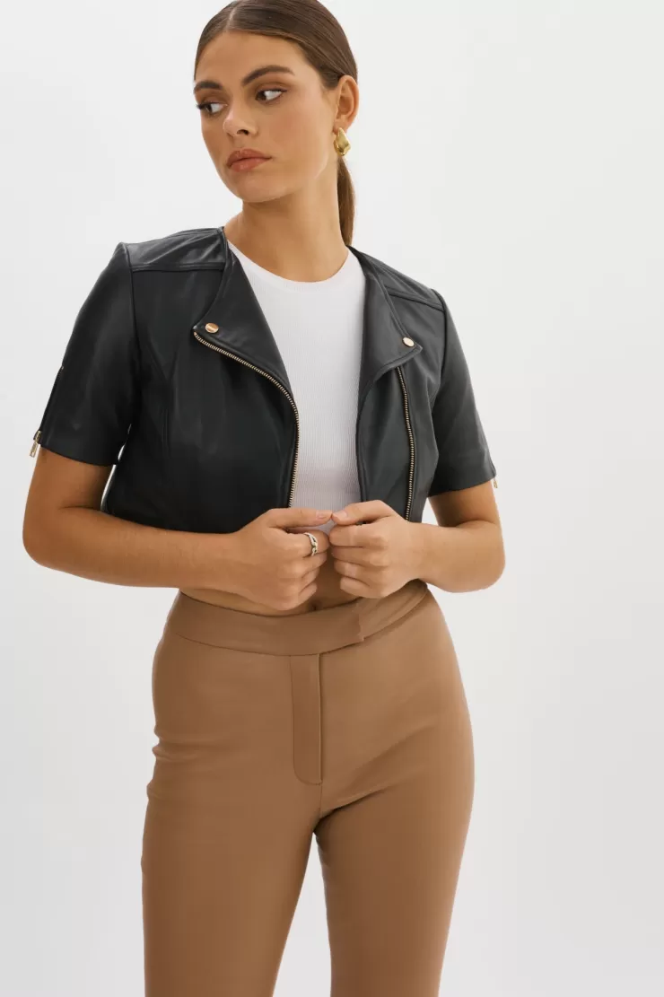 Kirsi Cropped Biker Jacket In >LAMARQUE Clearance