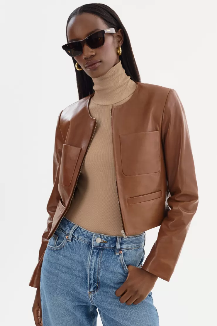 Linette Leather Jacket In >LAMARQUE Cheap