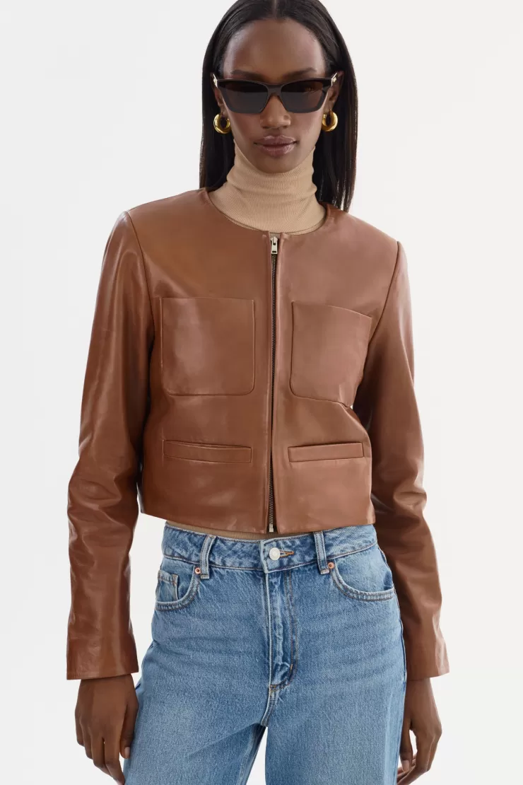 Linette Leather Jacket In >LAMARQUE Cheap