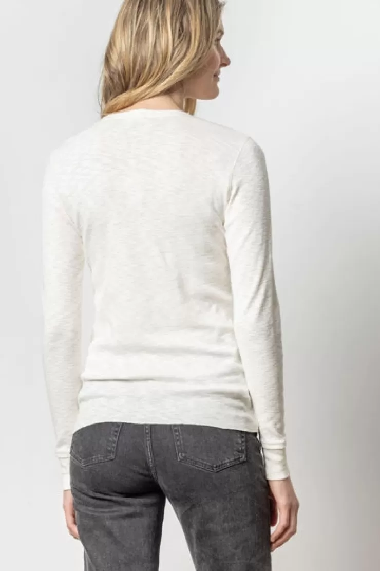 Long Sleeve Raw Edge Crew In >LILLA P Fashion