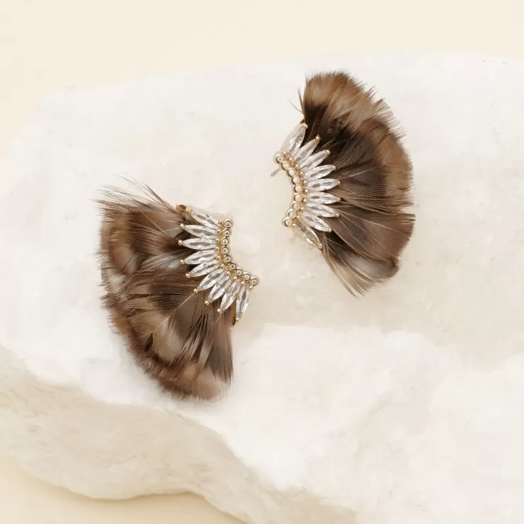 Luxe Mini Madeline Feather Earrings In >MIGNONNE GAVIGAN Clearance