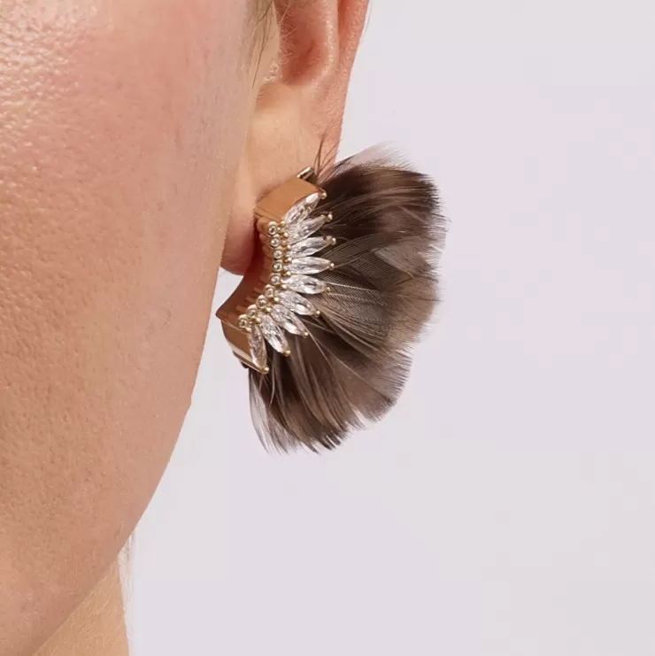 Luxe Mini Madeline Feather Earrings In >MIGNONNE GAVIGAN Clearance