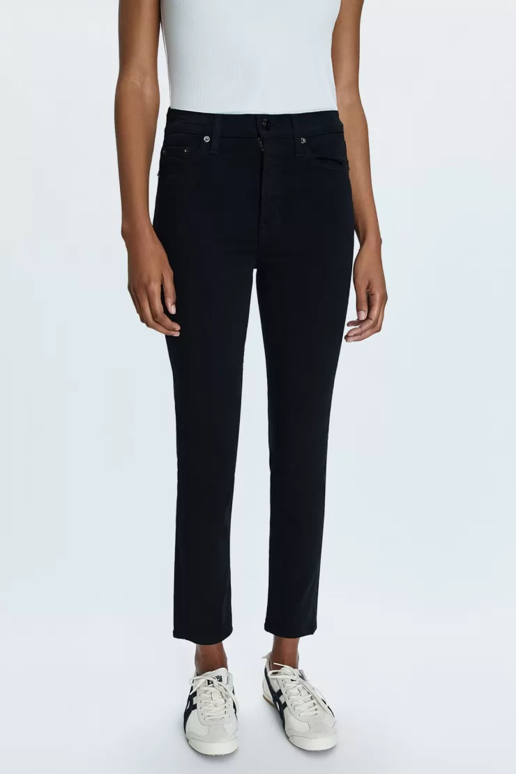 Madi High Rise Slim Jean In Noir>PISTOLA New
