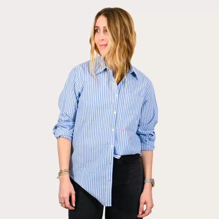 Mia Shirt In /White Stripe>KERRI ROSENTHAL Cheap