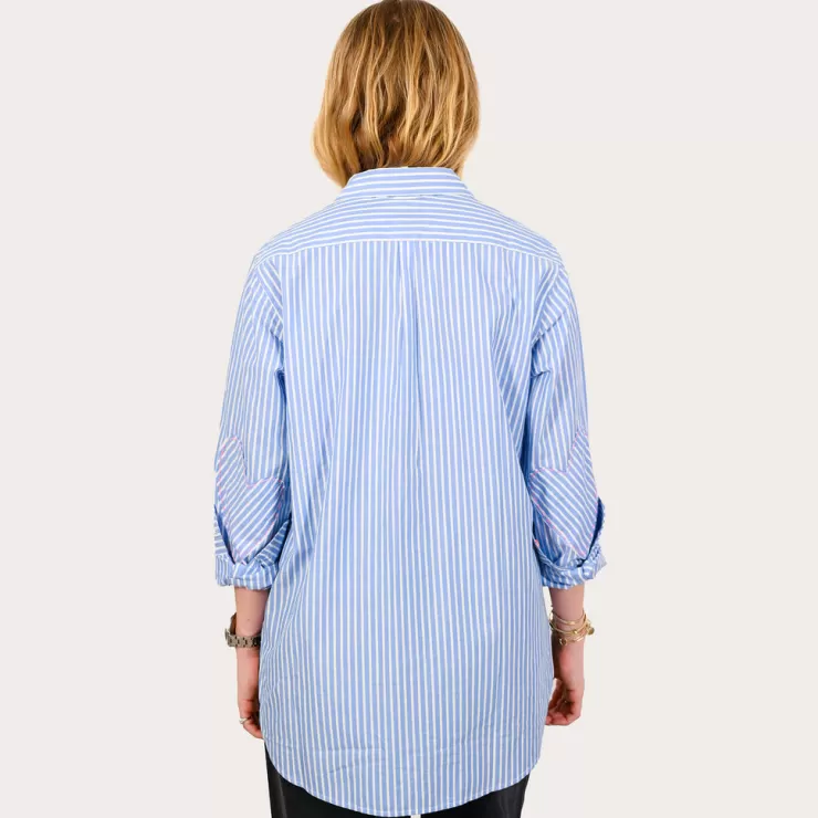 Mia Shirt In /White Stripe>KERRI ROSENTHAL Cheap