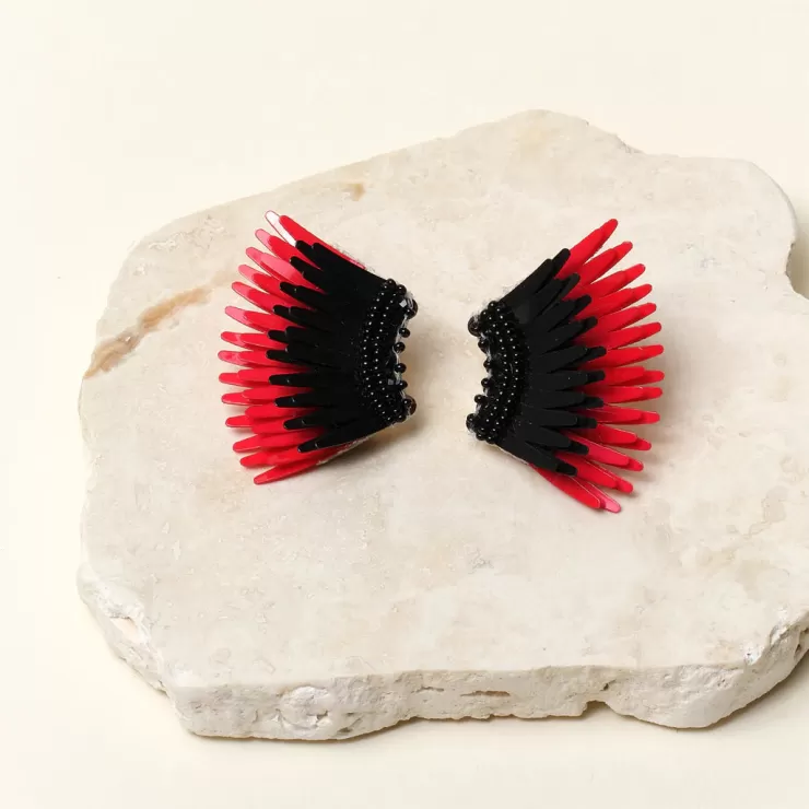 Mini Madeline Earrings In Black/Red>MIGNONNE GAVIGAN Hot