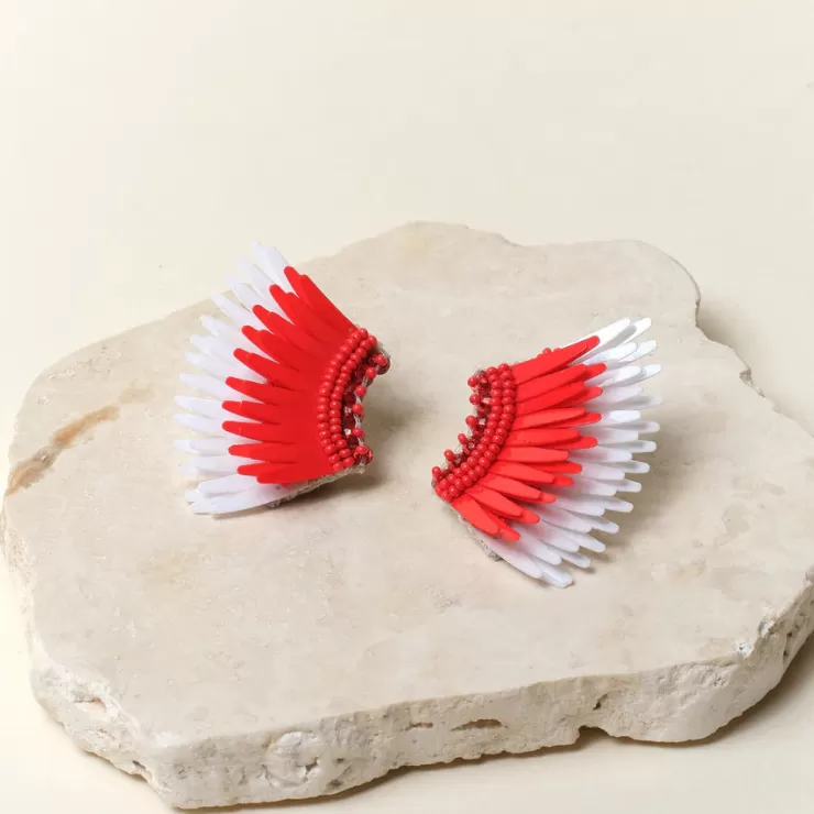 Mini Madeline Earrings In Red/White>MIGNONNE GAVIGAN Outlet