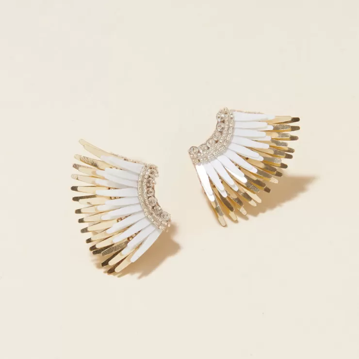 Mini Madeline Earrings In White/Gold>MIGNONNE GAVIGAN Best