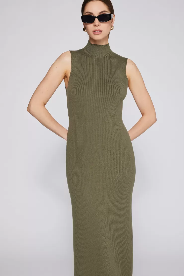 Naomi Modal Ribbed Dress In >AMANDA MARIA Cheap