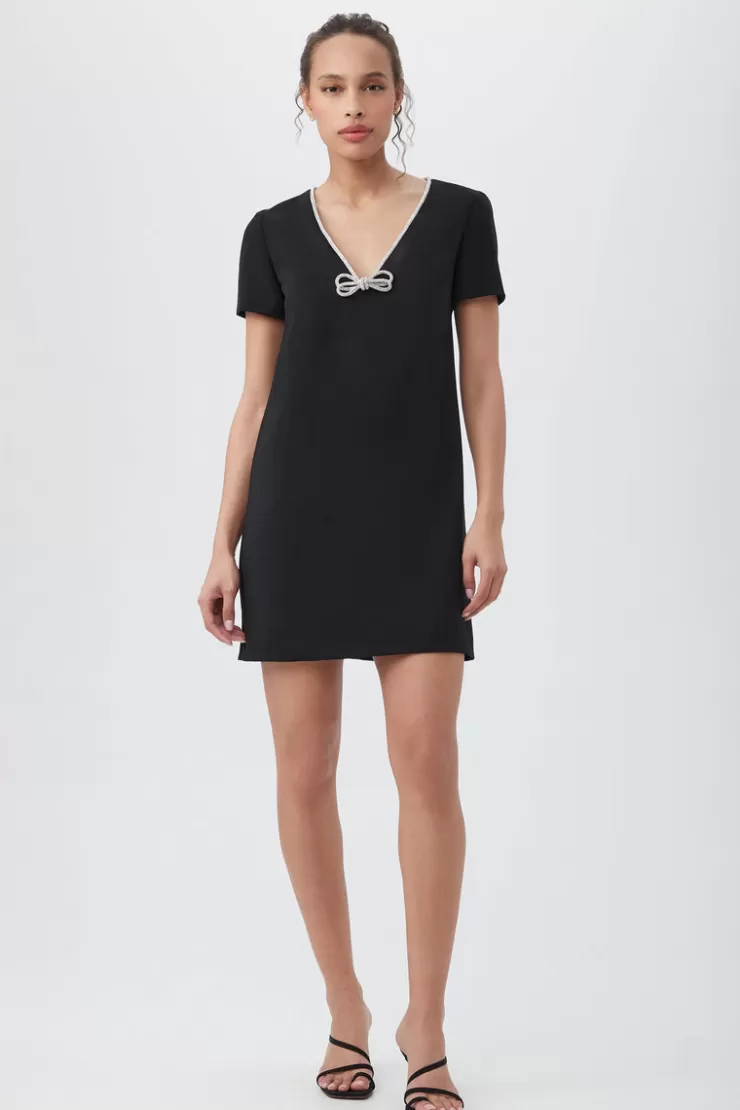 Obelle Rhinestone Trim Dress In >TRINA TURK Online