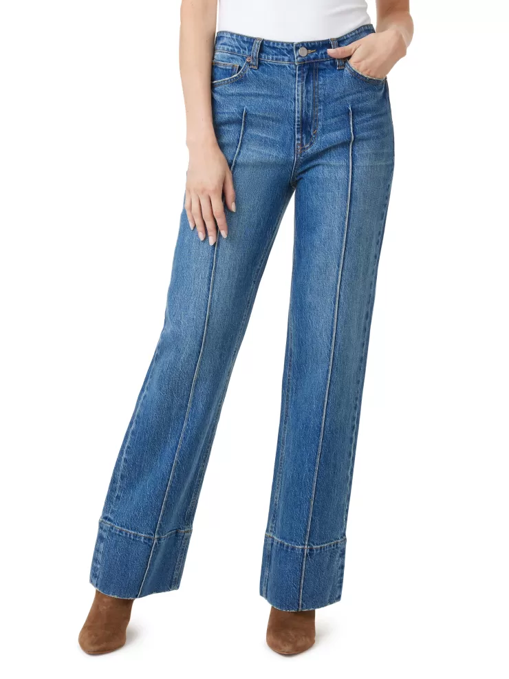 Pintuck Pleat Straight Leg Jean In >HABITUAL Outlet