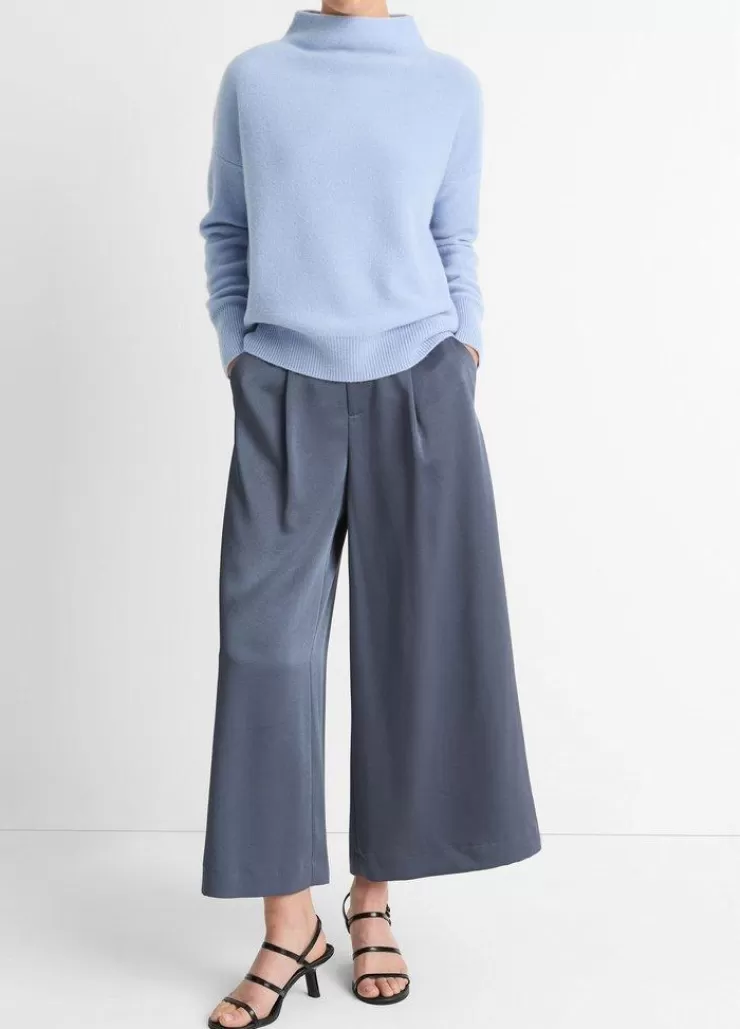 Plush Cashmere Funnel Neck Sweater In Blue>VINCE CAMUTO New